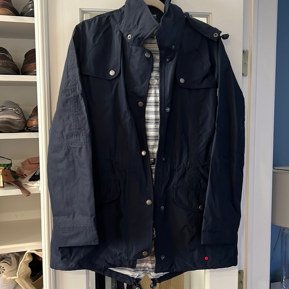 Barbour raincoat, size M. Like new.